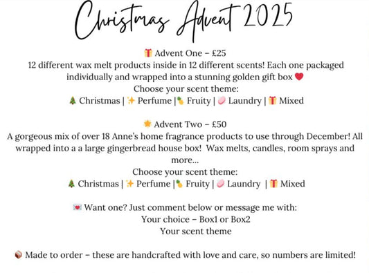 ADVENT CALENDAR PRE ORDERS 2025